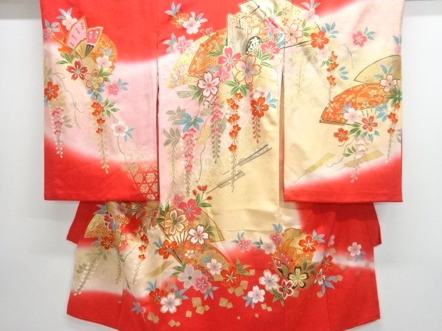 Japanese Kimono / Chirimen Kinsha Silk